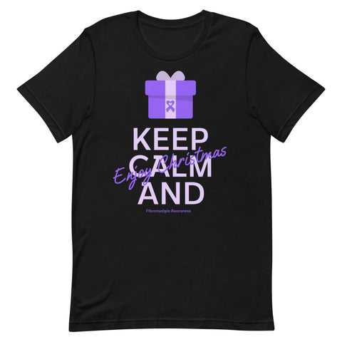 Fibromyalgia Awareness Keep Calm and Enjoy Christmas T-Shirt - The Awareness Store
