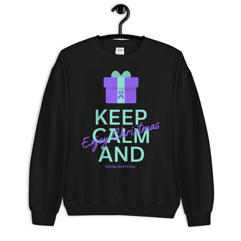 Suicide Awareness Keep Calm and Enjoy Christmas Sweater - The Awareness Store