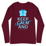 Stomach Cancer Awareness Keep Calm and Enjoy Christmas Long Sleeve T-Shirt