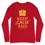 Leukemia Awareness Keep Calm and Enjoy Christmas Long Sleeve T-Shirt