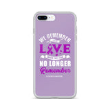 Alzheimer's Awareness We Remember Their Love iPhone Case - The Awareness Store