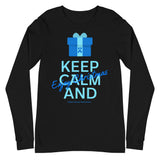 Colon Cancer Awareness Keep Calm and Enjoy Christmas Long Sleeve T-Shirt - The Awareness Store