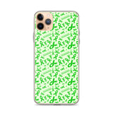 Muscular Dystrophy Awareness Ribbon Pattern iPhone Case