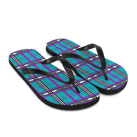 Suicide Awareness Tartan Pattern Flip-Flops - The Awareness Store