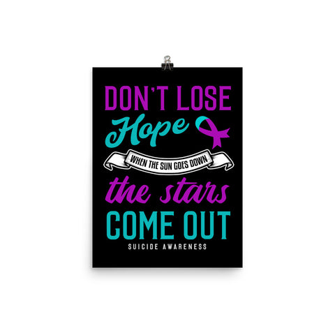 Suicide Awareness Don't Lose Hope Matte Poster - The Awareness Store