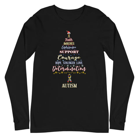 Autism Awareness Christmas Hope Long Sleeve T-Shirt - The Awareness Store