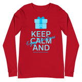 Stomach Cancer Awareness Keep Calm and Enjoy Christmas Long Sleeve T-Shirt