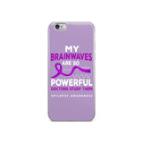 Epilepsy Awareness Doctors Study My Brainwaves iPhone Case