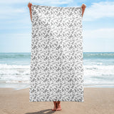 Diabetes Awareness Ribbon Pattern Beach Towel