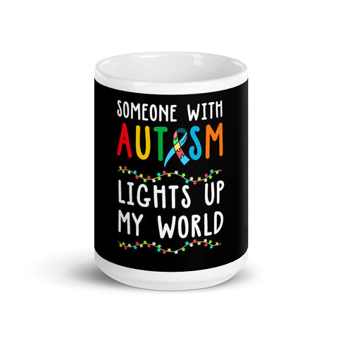 Autism Awareness Someone Lights Up My World Mug - The Awareness Store