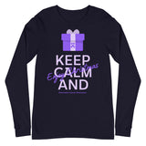 Pancreatic Cancer Awareness Keep Calm and Enjoy Christmas Long Sleeve T-Shirt