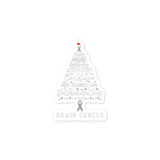 Brain Cancer Awareness Christmas Hope Sticker - The Awareness Store