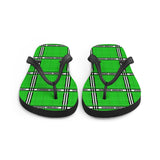 Lymphoma Awareness Tartan Pattern Flip-Flops - The Awareness Store