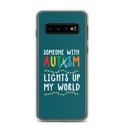 Autism Awareness Someone Lights Up My World Samsung Phone Case - The Awareness Store