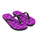 Fibromyalgia Awareness Be Kind Pattern Flip-Flops