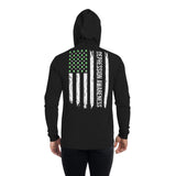 Depression Awareness USA Flag Zip Hoodie