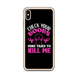 Breast Cancer Awareness Check Your Boobs iPhone Case