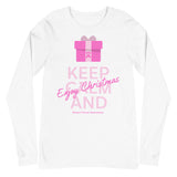 Breast Cancer Awareness Keep Calm and Enjoy Christmas Long Sleeve T-Shirt