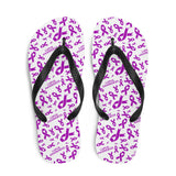 Lupus Awareness Ribbon Pattern Flip-Flops - The Awareness Store