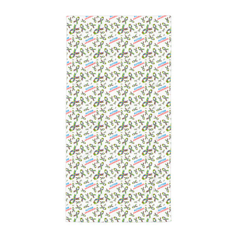 Autism Awareness Ribbon Pattern Beach Towel - The Awareness Store