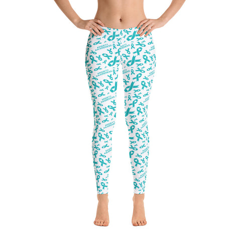Anxiety Awareness Ribbon Pattern Leggings - The Awareness Store