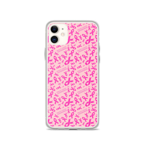 Breast Cancer Awareness Ribbon Pattern iPhone Case - The Awareness Store