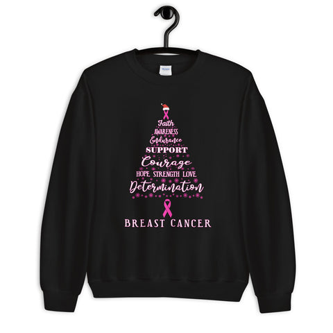 Breast Cancer Awareness Christmas Hope Sweatshirt - The Awareness Store
