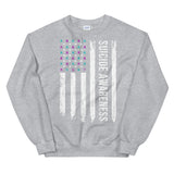 Suicide Awareness USA Flag Sweatshirt