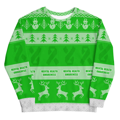 Mental Health Awareness Christmas Jumper Sweatshirt - The Awareness Store