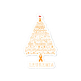 Leukemia Awareness Christmas Hope Sticker