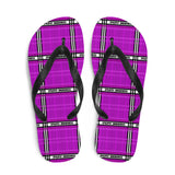 Epilepsy Awareness Tartan Pattern Flip-Flops