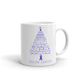 Colon Cancer Awareness Christmas Hope Mug