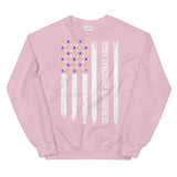 Down Syndrome Awareness USA Flag Sweatshirt