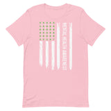 Mental Health Awareness USA Flag Unisex T-Shirt