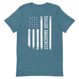 Suicide Awareness USA Flag Unisex T-Shirt