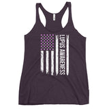 Lupus Awareness USA Flag Women's Racerback Tank - The Awareness Store