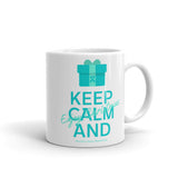 Ovarian Cancer Awareness Keep Calm and Enjoy Christmas Mug