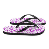 Lupus Awareness Ribbon Pattern Flip-Flops - The Awareness Store