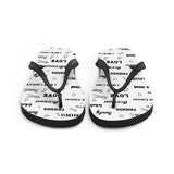 Lung Cancer Awareness Be Kind Pattern Flip-Flops - The Awareness Store