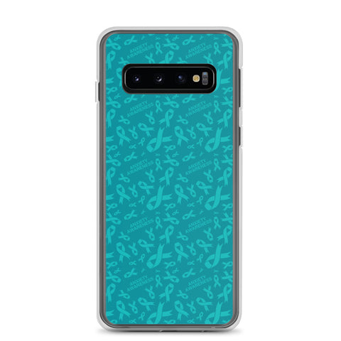 Anxiety Awareness Ribbon Pattern Samsung Phone Case - The Awareness Store