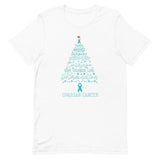 Ovarian Cancer Awareness Christmas Hope T-Shirt - The Awareness Store