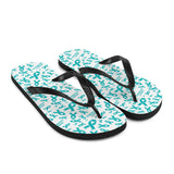 Anxiety Awareness Ribbon Pattern Flip-Flops - The Awareness Store