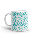 PCOS Awareness Ribbon Pattern Mug