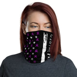 Cystic Fibrosis Awareness USA Flag Washable Face Mask / Neck Gaiter