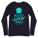 Anxiety Awareness Keep Calm and Enjoy Christmas Long Sleeve T-Shirt