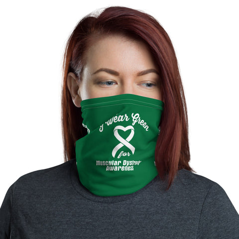 Muscular Dystrophy Awareness I Wear Green Face Mask / Neck Gaiter - The Awareness Store