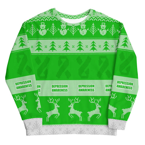 Depression Awareness Christmas Jumper Sweatshirt - The Awareness Store