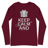 Brain Cancer Awareness Keep Calm and Enjoy Christmas Long Sleeve T-Shirt