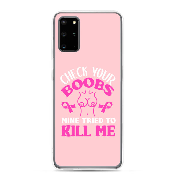 Breast Cancer Awareness Check Your Boobs Samsung Phone Case The