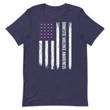 Domestic Violence Awareness USA Flag Unisex T-Shirt